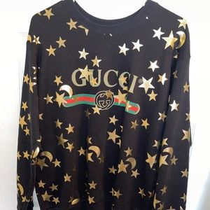 Authentic Gucci stars and moon logo sweater